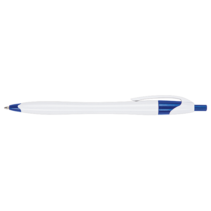 Barron BP0015 - Slim White Barrel Ballpoint Pen