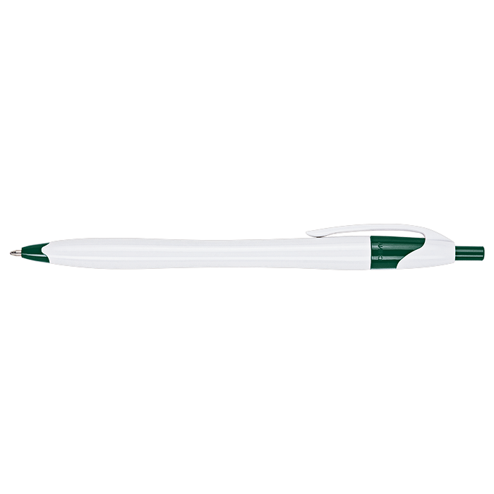 Barron BP0015 - Slim White Barrel Ballpoint Pen