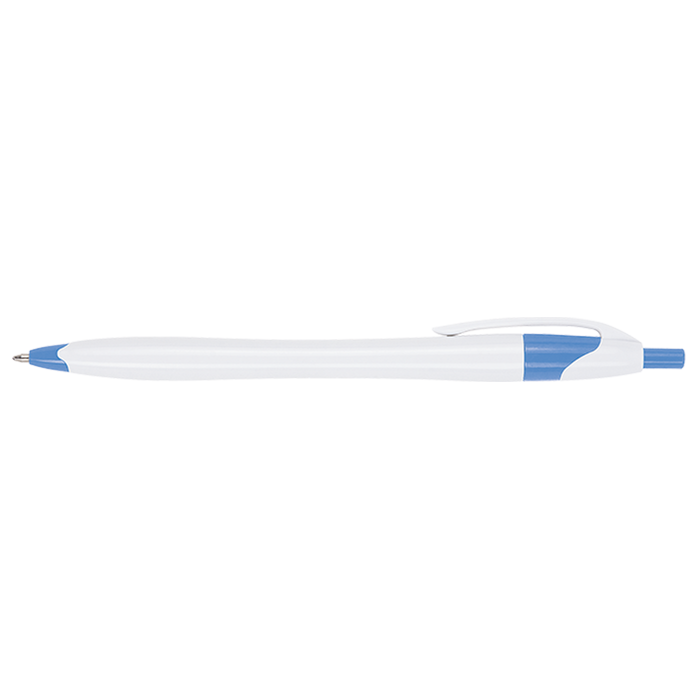 Barron BP0015 - Slim White Barrel Ballpoint Pen