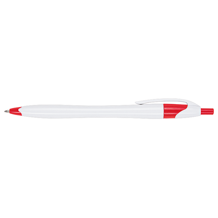 Barron BP0015 - Slim White Barrel Ballpoint Pen