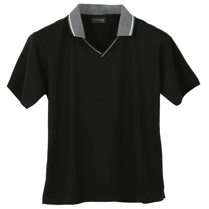 Barron Ladies Jacquard Collar Golfer (L-GO170B)