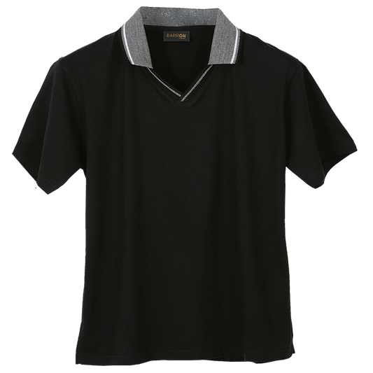 Barron Ladies Jacquard Collar Golfer (L-GO170B)