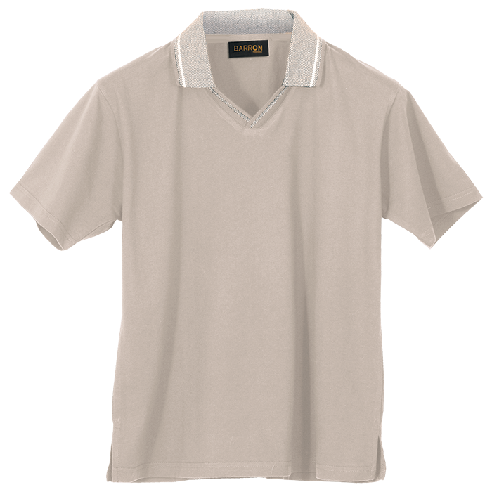 Barron Ladies Jacquard Collar Golfer (L-GO170B)