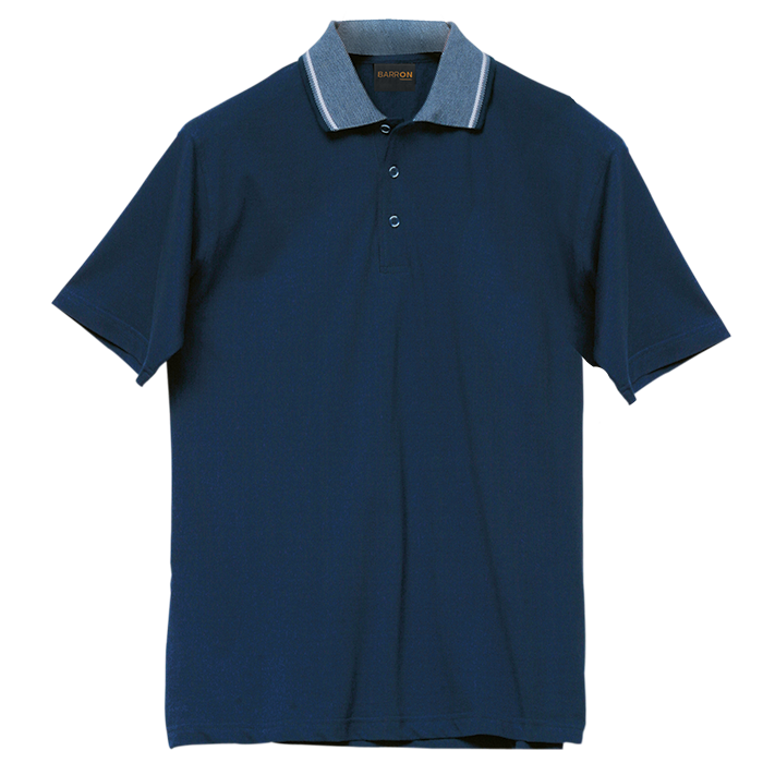 Barron Mens Jacquard Collar Golfer (GO170B)