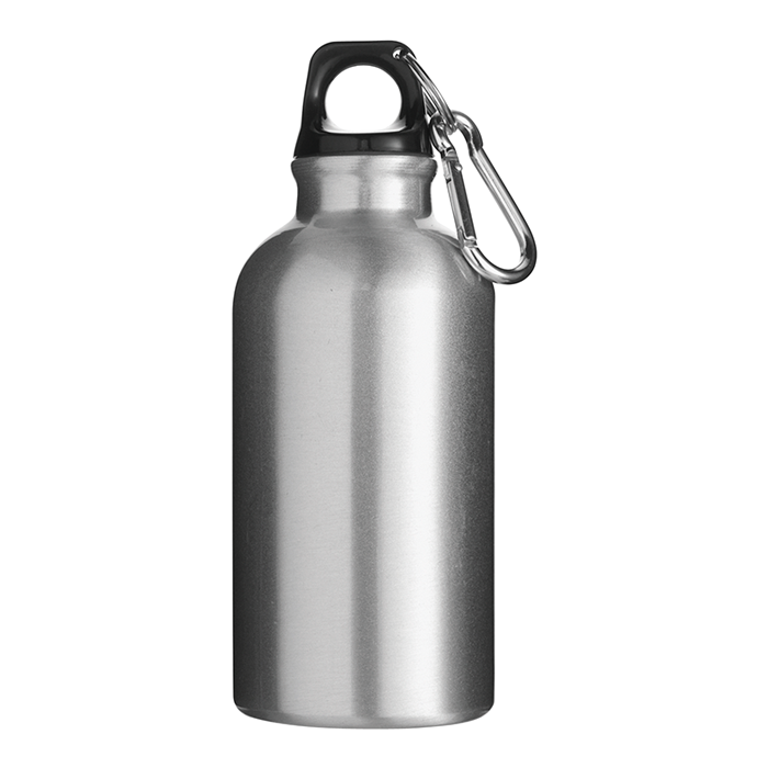 Barron BW7552 - 400ml Aluminium Water Bottle with Carabiner Clip
