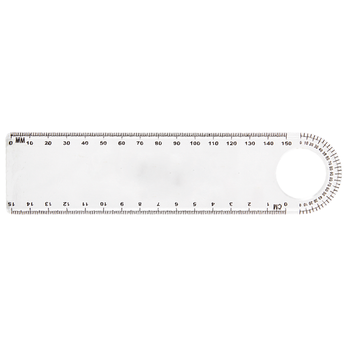 Barron BD7284 - 15cm Ruler with Protractor