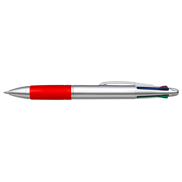 Barron BP8123 - 4 Colour Ballpoint Pen with Rubber Grip