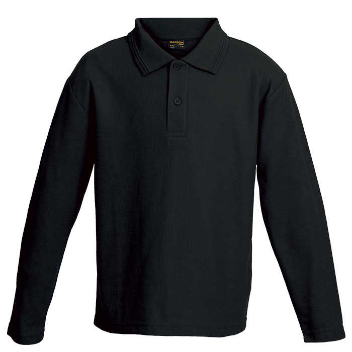 Barron Kiddies 175g Pique Knit Long Sleeve Golfer (LLAS-175K)