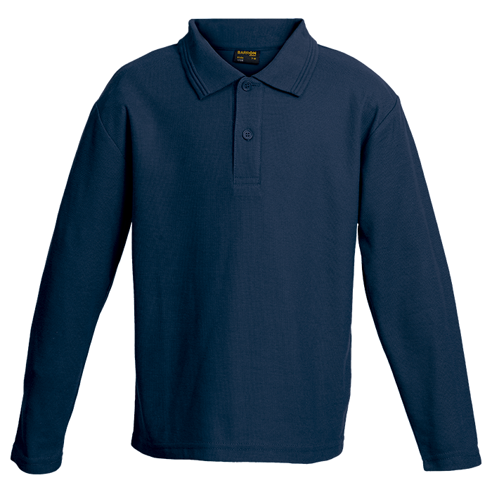 Barron Kiddies 175g Pique Knit Long Sleeve Golfer (LLAS-175K)