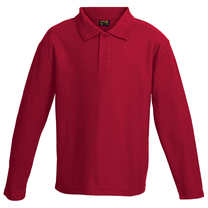 Barron Kiddies 175g Pique Knit Long Sleeve Golfer (LLAS-175K)