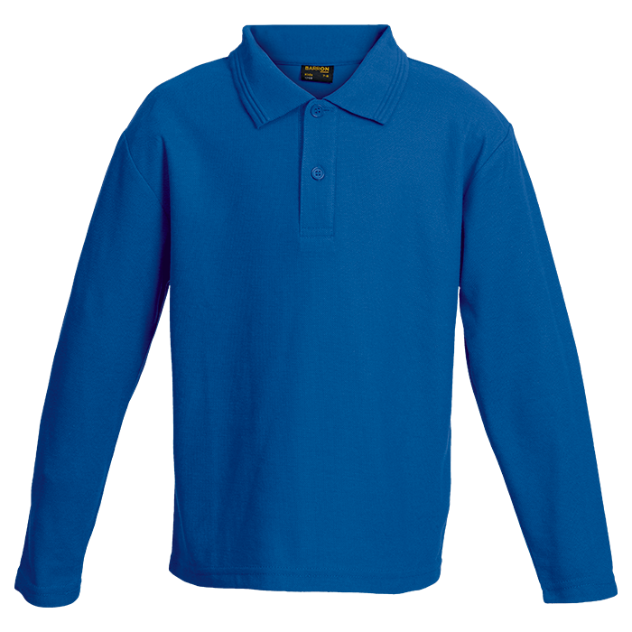 Barron Kiddies 175g Pique Knit Long Sleeve Golfer (LLAS-175K)