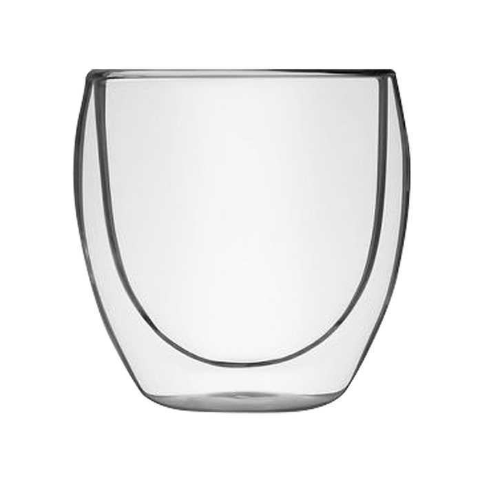 Barron BW0110 - Elegant Double Wall Glass Mug in Gift Box