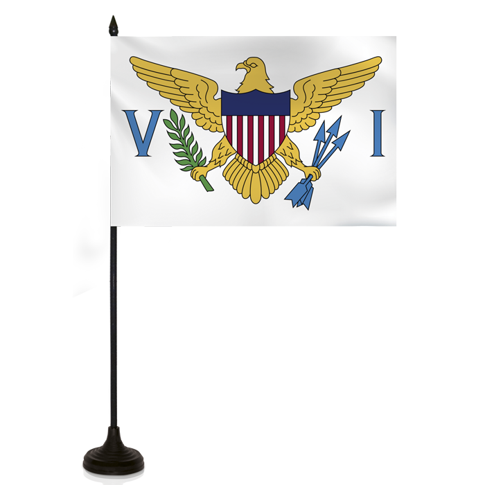 Barron Desk Flag - VIRGIN ISLANDS USA FLAG