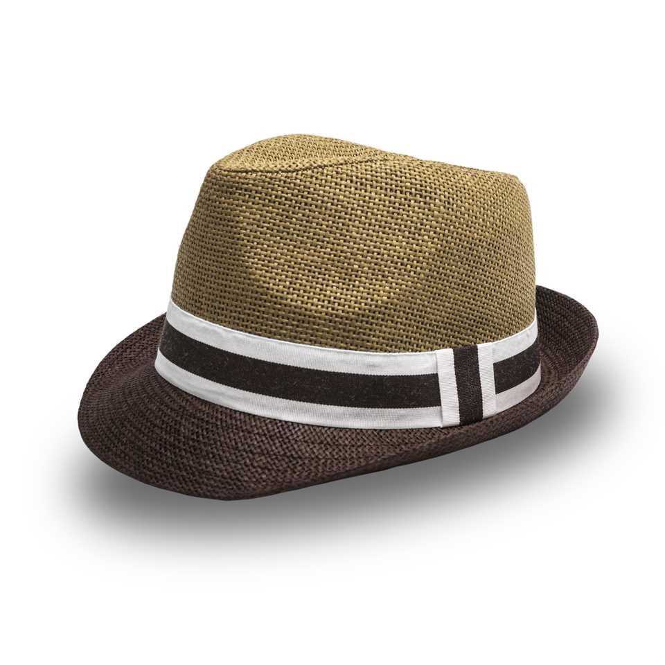 H17005 Two-Tone Straw Men Hats