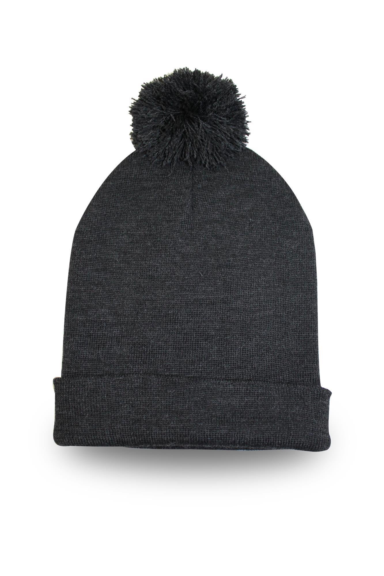 B1900 Pom Pom Beanie With Cuff