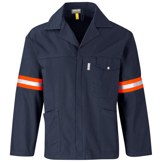 Artisan Premium 100% Cotton Jacket - Reflective Arms - Orange Tape (ALT-11142)