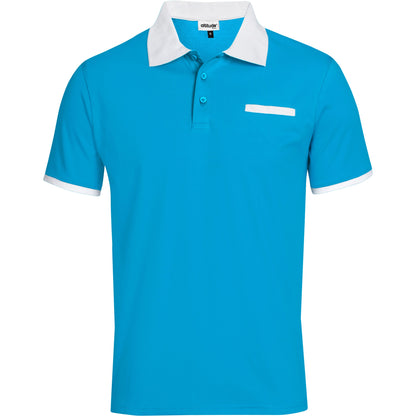 Mens Caliber Golf Shirt - Aqua Only