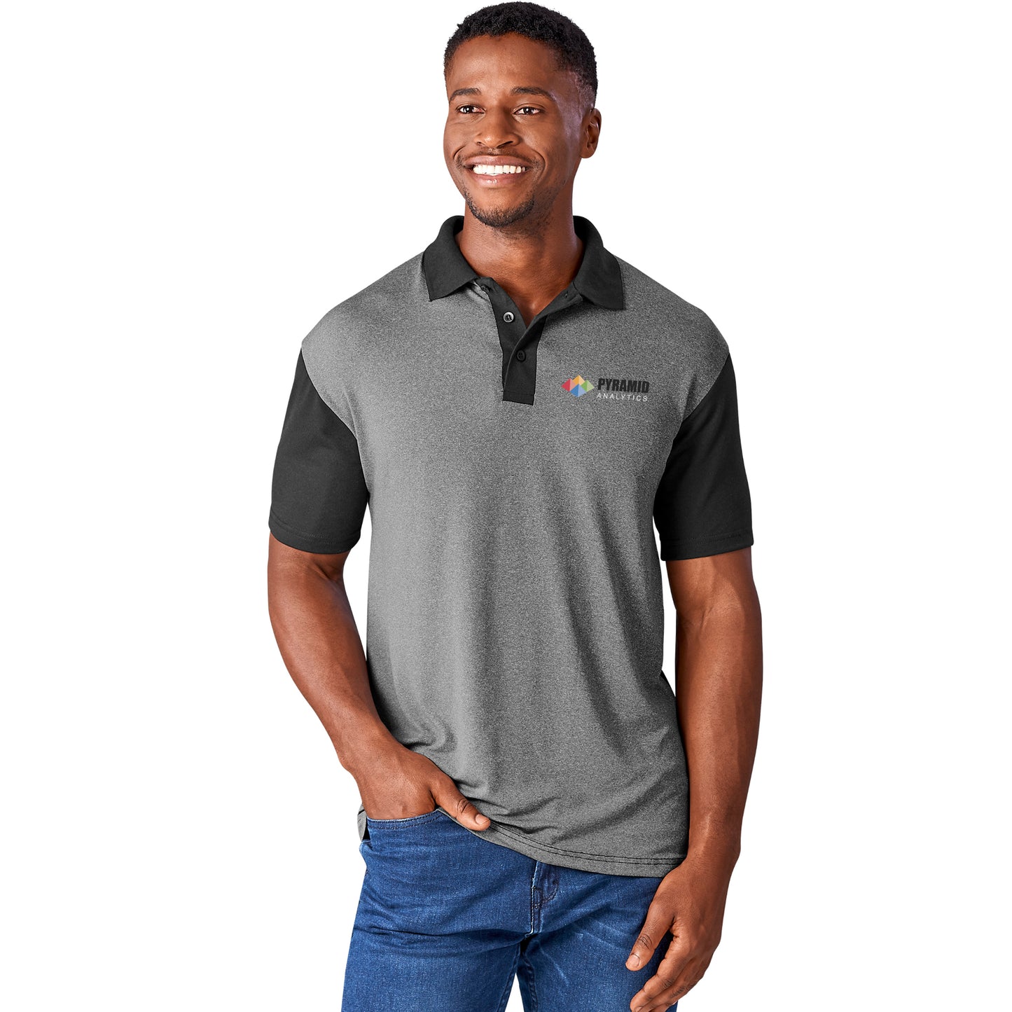 Mens Crossfire Melange Golf Shirt