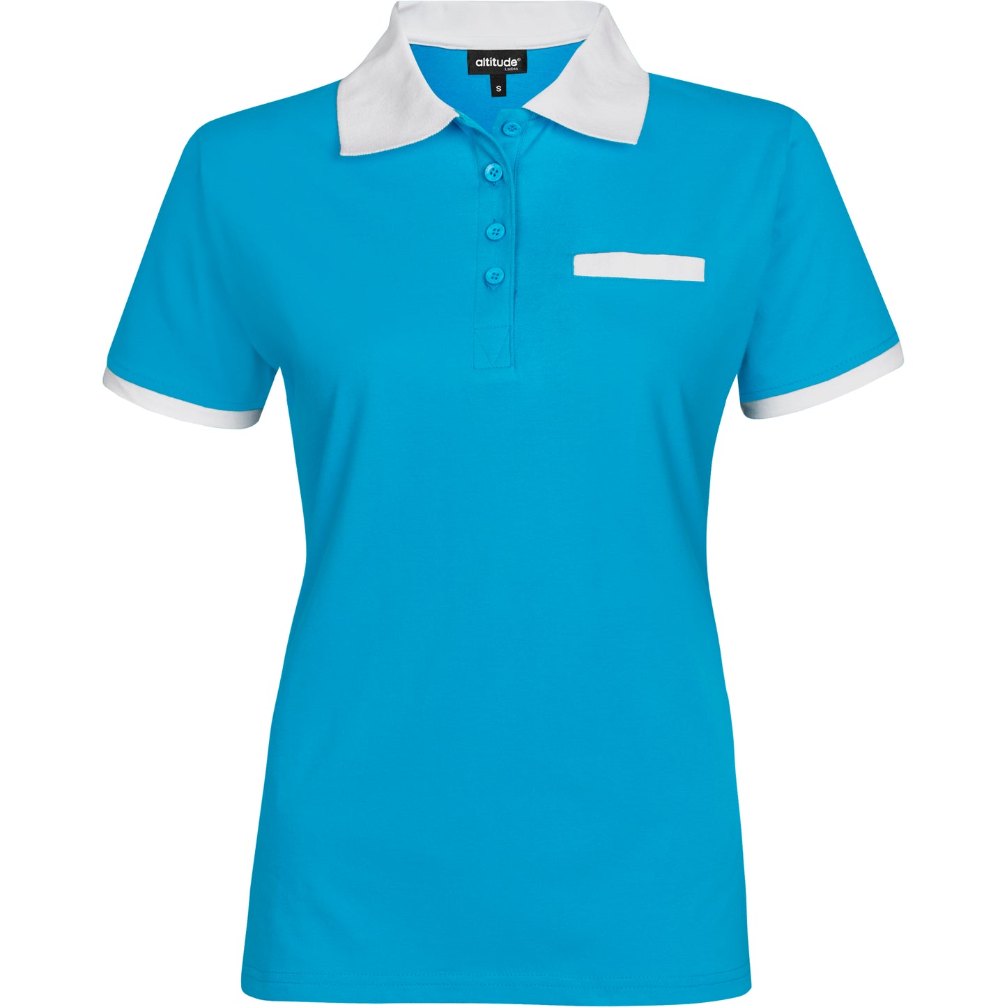 Ladies Caliber Golf Shirt - Aqua Only