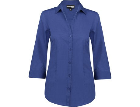 Ladies A_ Sleeve Viscount Shirt - Grey Only