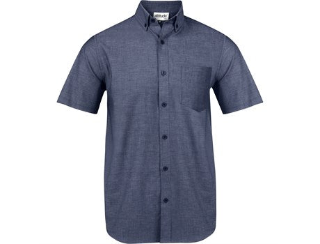 Mens Short Sleeve Viscount Shirt  - Navy (ALT-VMS-N)