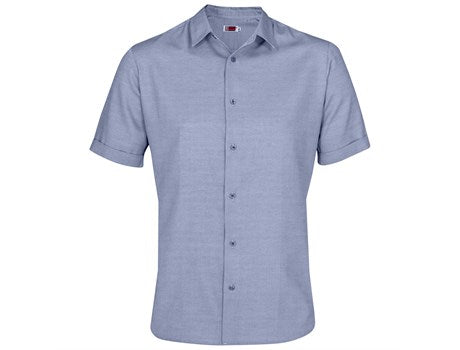 Mens Short Sleeve Wallstreet Shirt - Navy (BAS-10272-N)