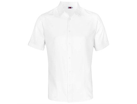 Mens Short Sleeve Wallstreet Shirt - White (BAS-10272-W)