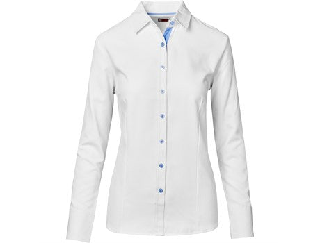 Ladies Long Sleeve Casablanca Shirt - Sky Blue (BAS-11207-SB)