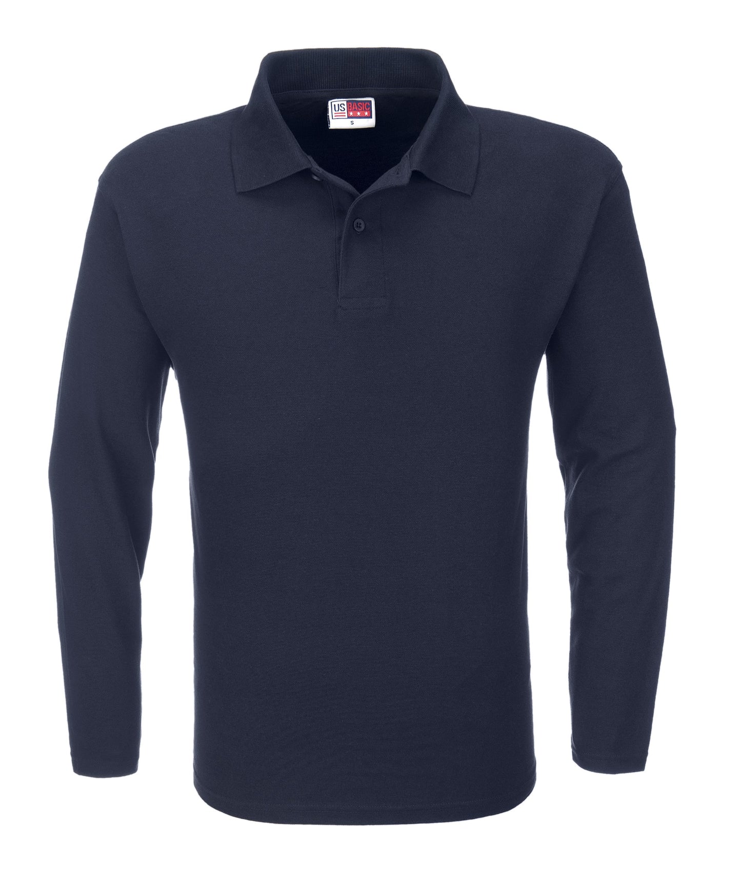 Mens Long Sleeve Boston Golf Shirt - Navy Only