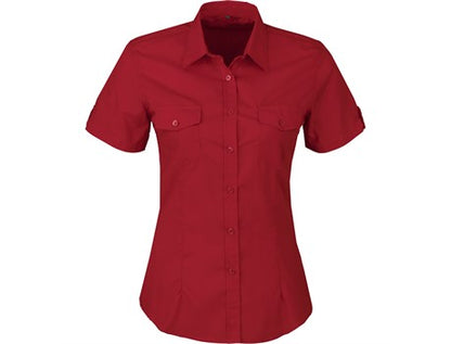 Ladies Short Sleeve Kensington Shirt - Red Only