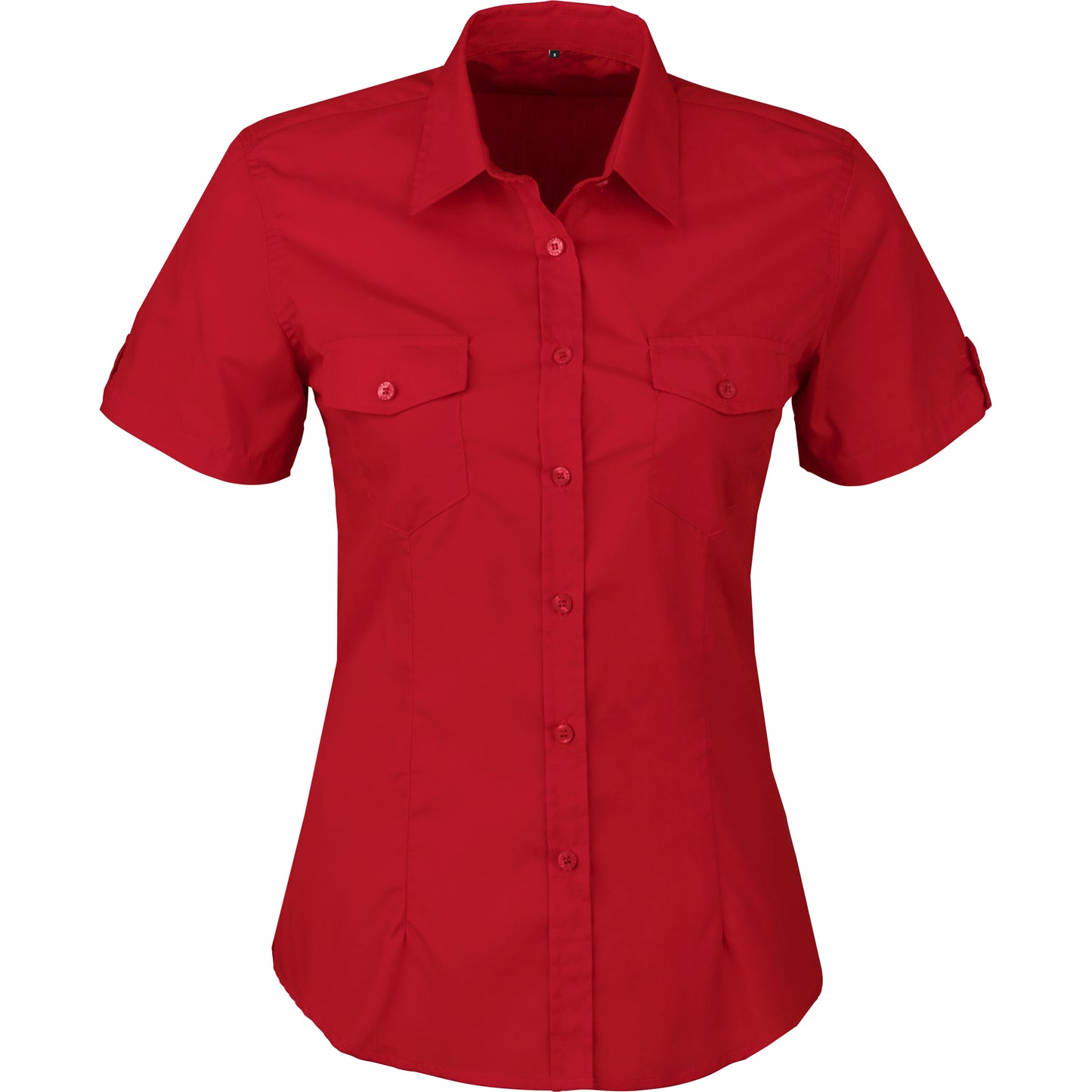Ladies Short Sleeve Kensington Shirt - Red Only