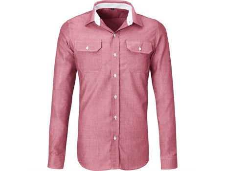 Mens Long Sleeve Windsor Shirt - Red Only