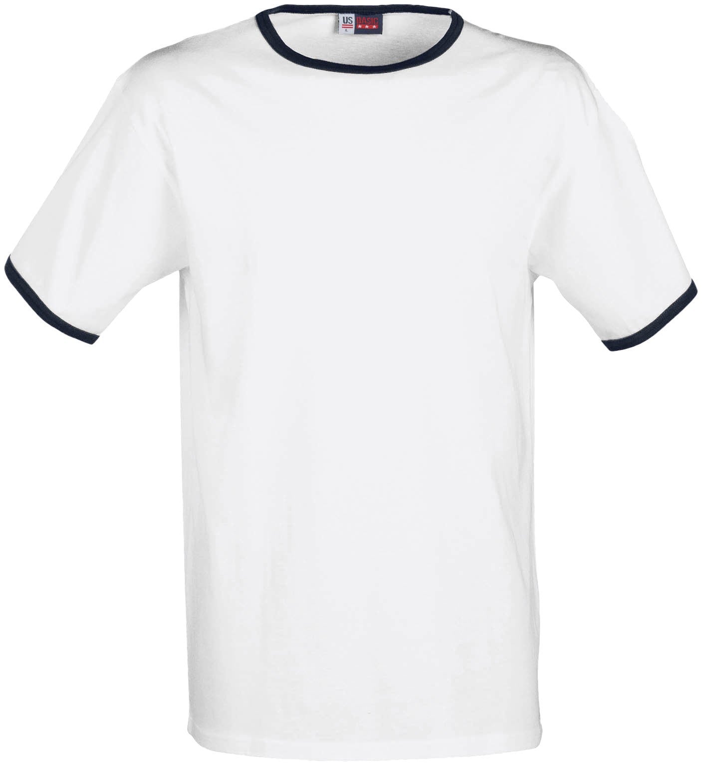 Mens Adelaide Contrast T-Shirt - White with Navy Only