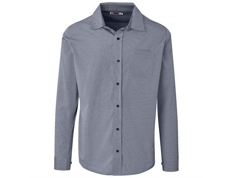 Mens Long Sleeve Coventry Shirt - Navy (BAS-9500-N)