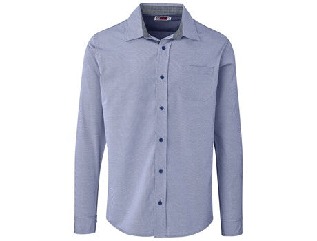 Mens Long Sleeve Coventry Shirt - Royal Blue (BAS-9500-RB)