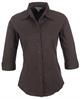 Ladies 3/4 Sleeve Manhattan Striped Shirt  - Brown Old (BIZ-3625-BR)