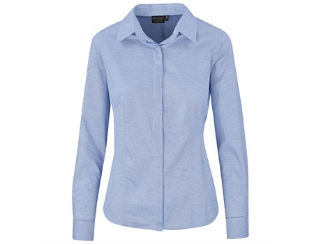 Ladies Long Sleeve Taylor Shirt - Blue (GP-11603-BU)