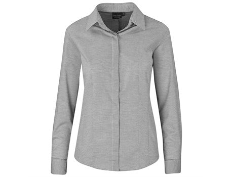 Ladies Long Sleeve Taylor Shirt - Grey (GP-11603-GY)