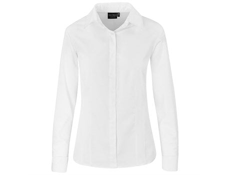 Ladies Long Sleeve Taylor Shirt - White (GP-11603-W)