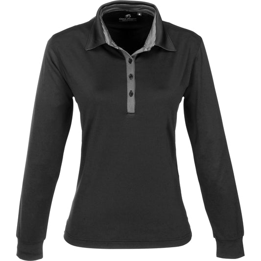 Ladies Long Sleeve Pensacola Golf Shirt - Black Only