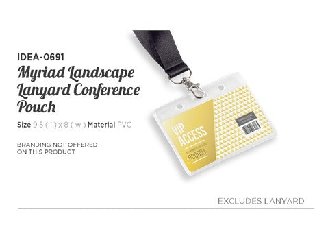 Myriad Lanyard Landscape Conference Pouch (IDEA-0691)
